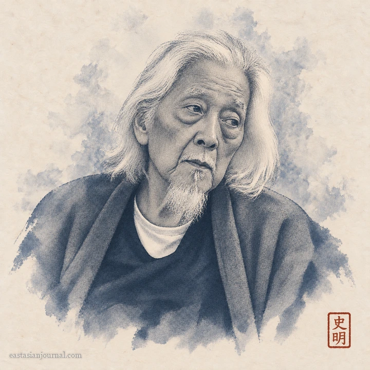 Portrait of Su Beng, ink-wash illustration