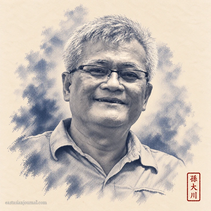 Portrait of Sun Ta-chuan, ink-wash illustration
